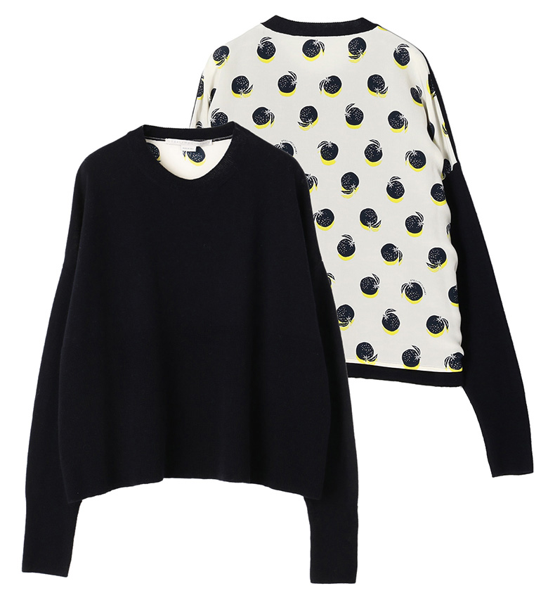STELLA McCARTNEYバックシルクプリントニット