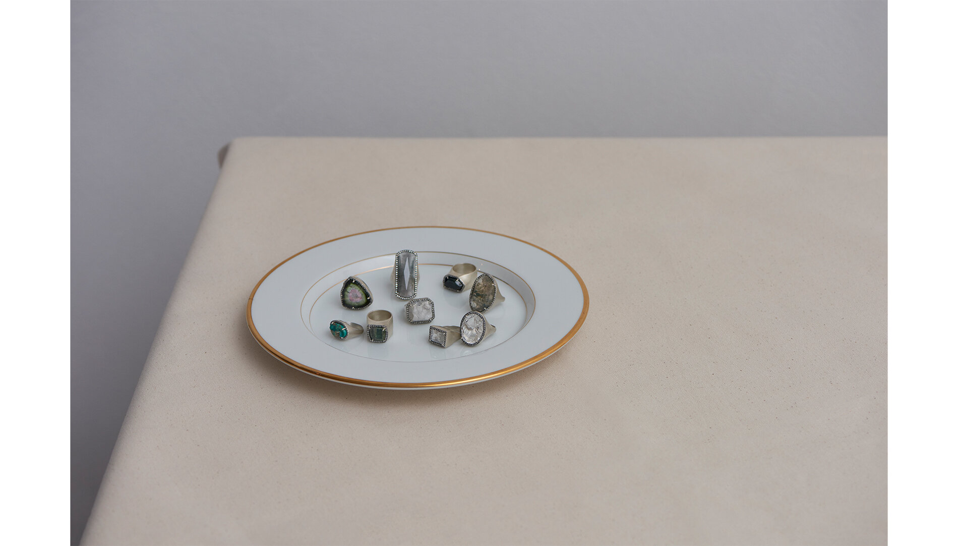 アドリンヒュー　Adlin Hue スモーキークォーツ　パヴェダイヤ　リング12 アドリンヒュー Adlin Hue スモーキークォーツ パヴェダイヤ リング12